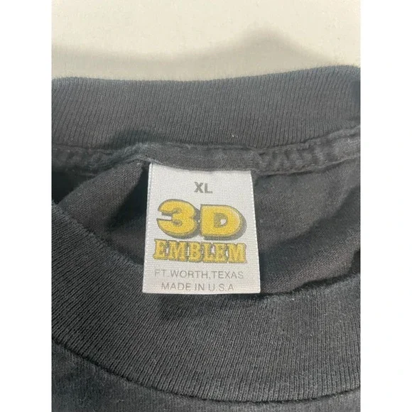 VTG Just Brass 3D Emblem 80s Who Wants to Live Forever Long Sleeve T-Shirt Sz XL